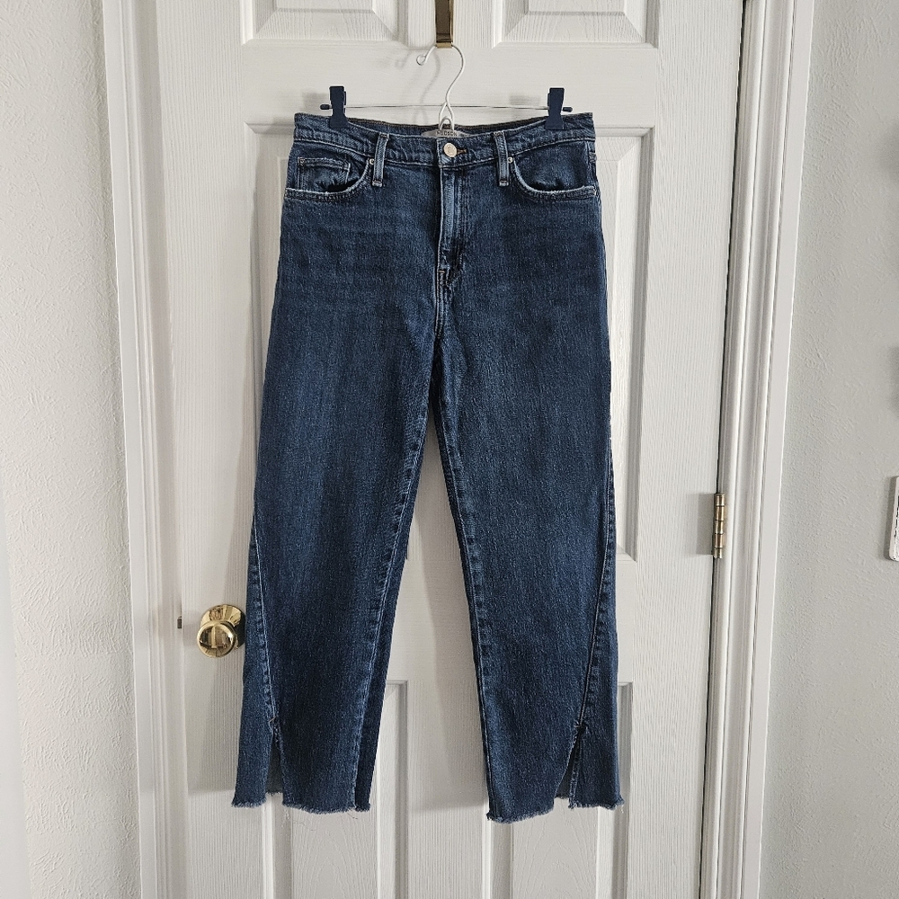 NWOT Hudson Jeans Remi High Rise Straight Ankle Forward Seam Jean With Slit Hem